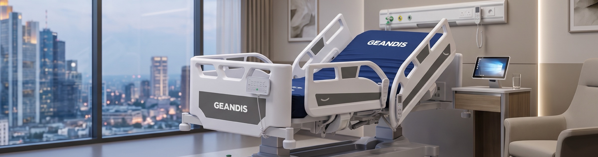 ELITE-E3 bed in a modern hospital room
